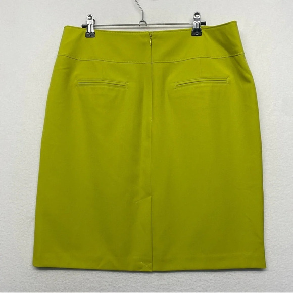 Worthington Citron Green Yellow MIDI Pencil Skirt 14 - Picture 2 of 7